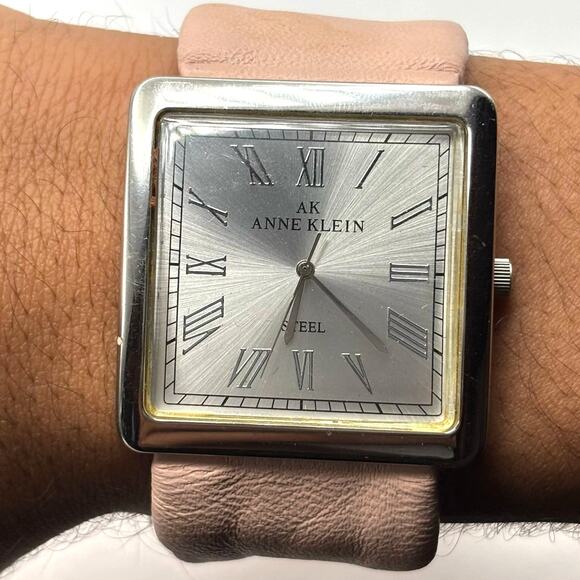 Silver & Pink Anne Klein Men's Watch - Picture 1 of 5